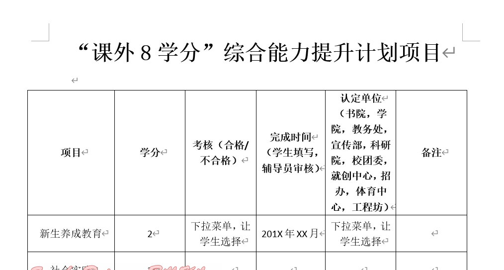课外8学分综合能力提升项目目录-西安交通大学资源分享平台