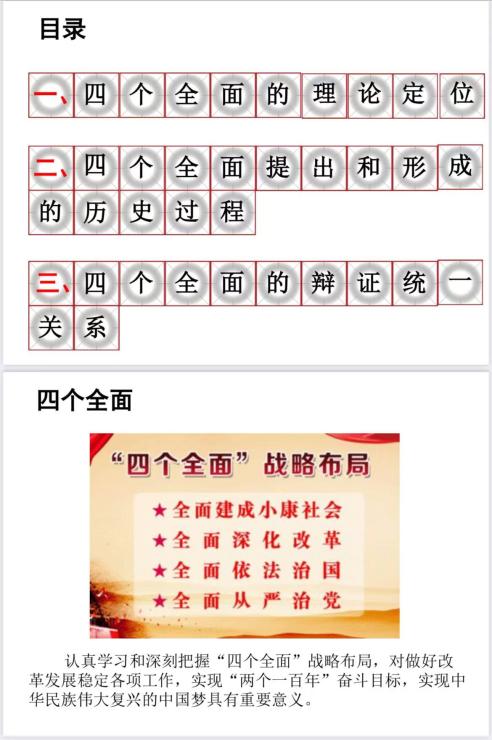 “四个全面”党课